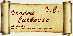 Vladan Ćutković vizit kartica